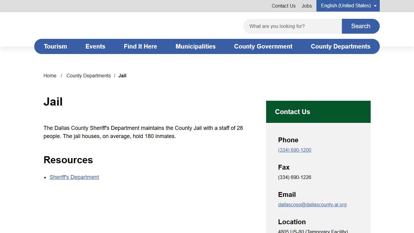 Jail County of Dallas, AL